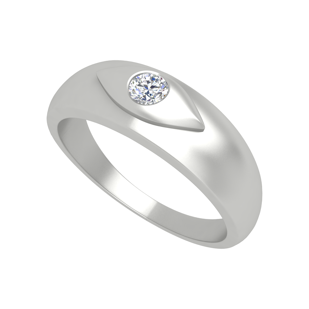 Classic Row Single Stone Ring - One
