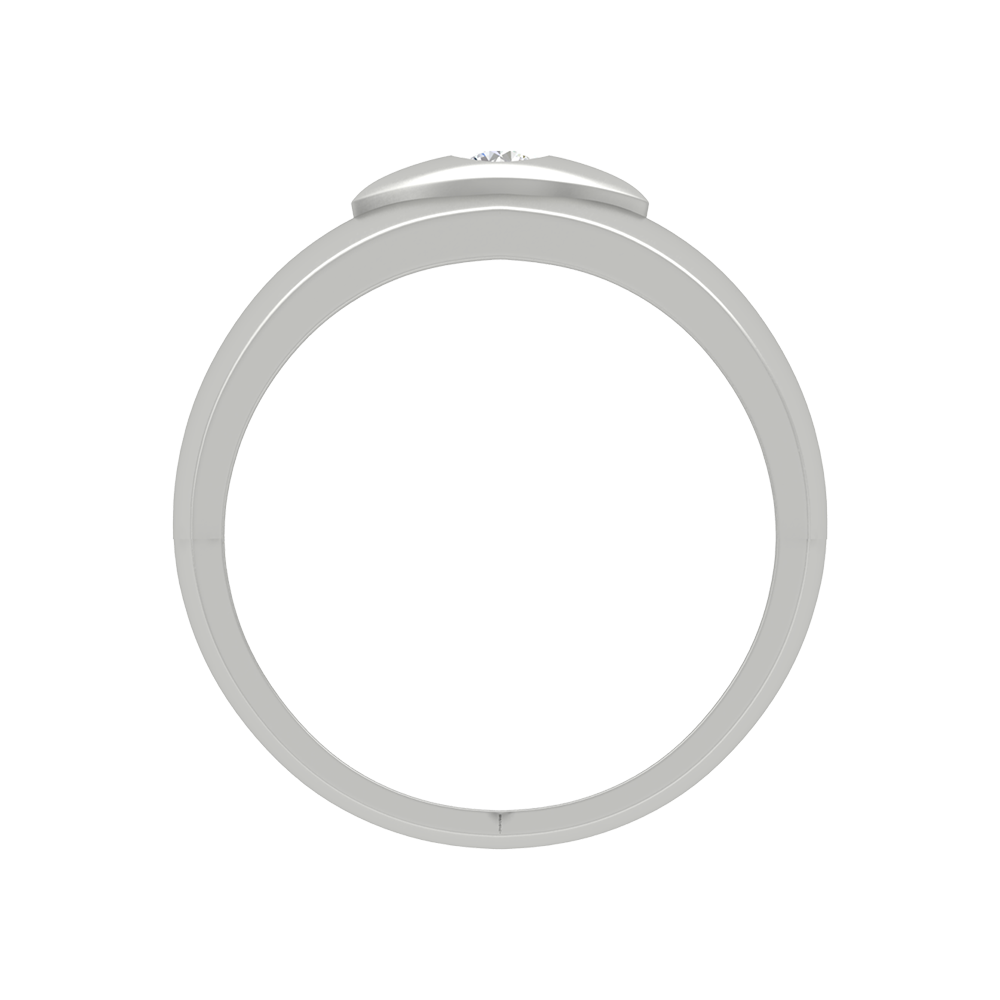 Classic Row Single Stone Ring In 925 Sterling Silver - Two
