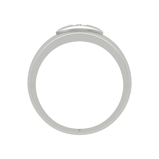 Classic Row Single Stone Ring In 925 Sterling Silver - Two