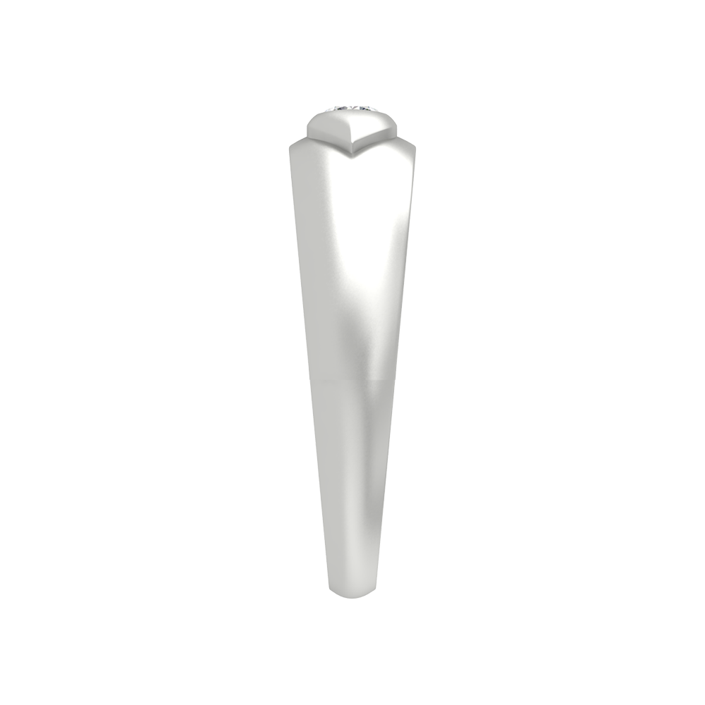 Classic Row Single Stone Ring In 925 Sterling Silver - Four
