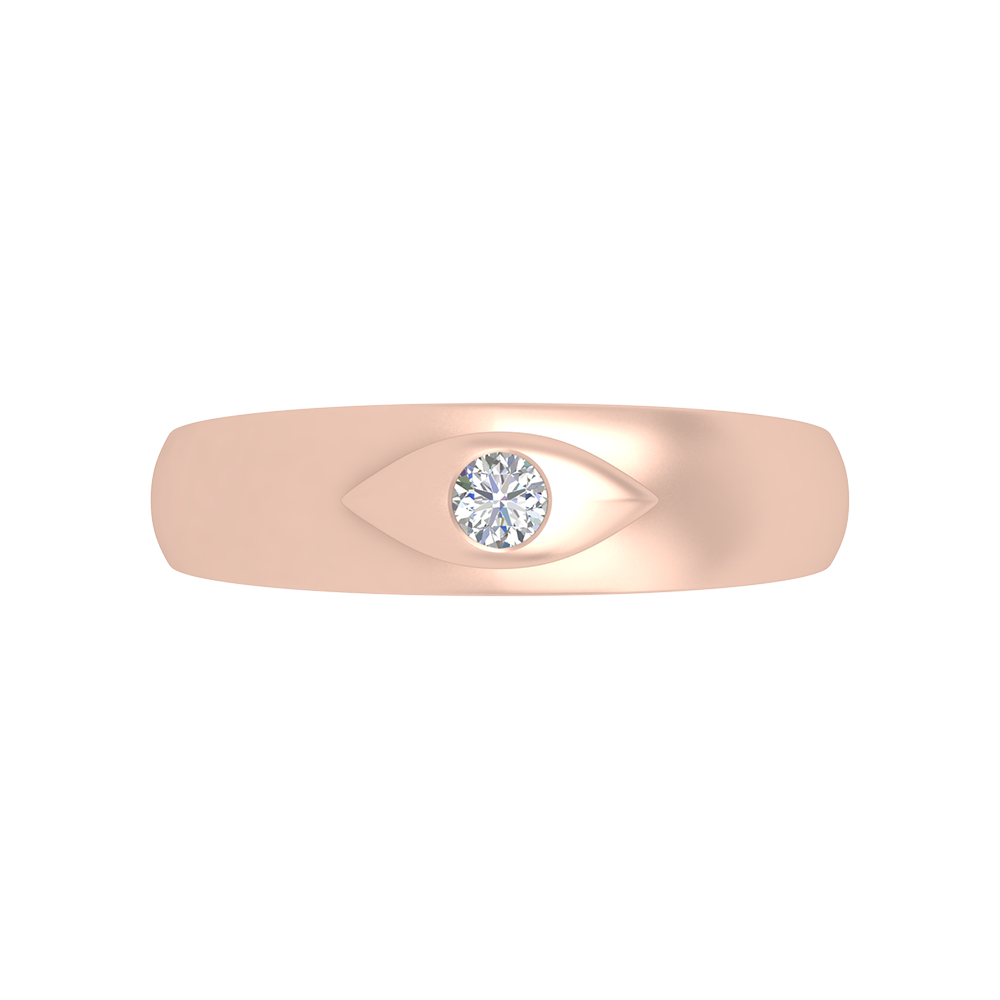 Classic Row Single Stone Ring In 925 Sterling Silver - Six