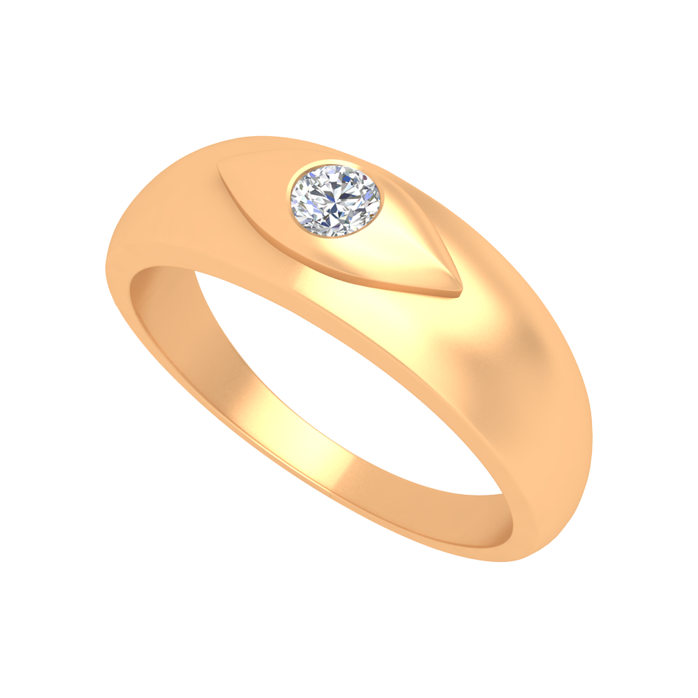 Classic Row Single Stone Ring In 925 Sterling Silver - Nine