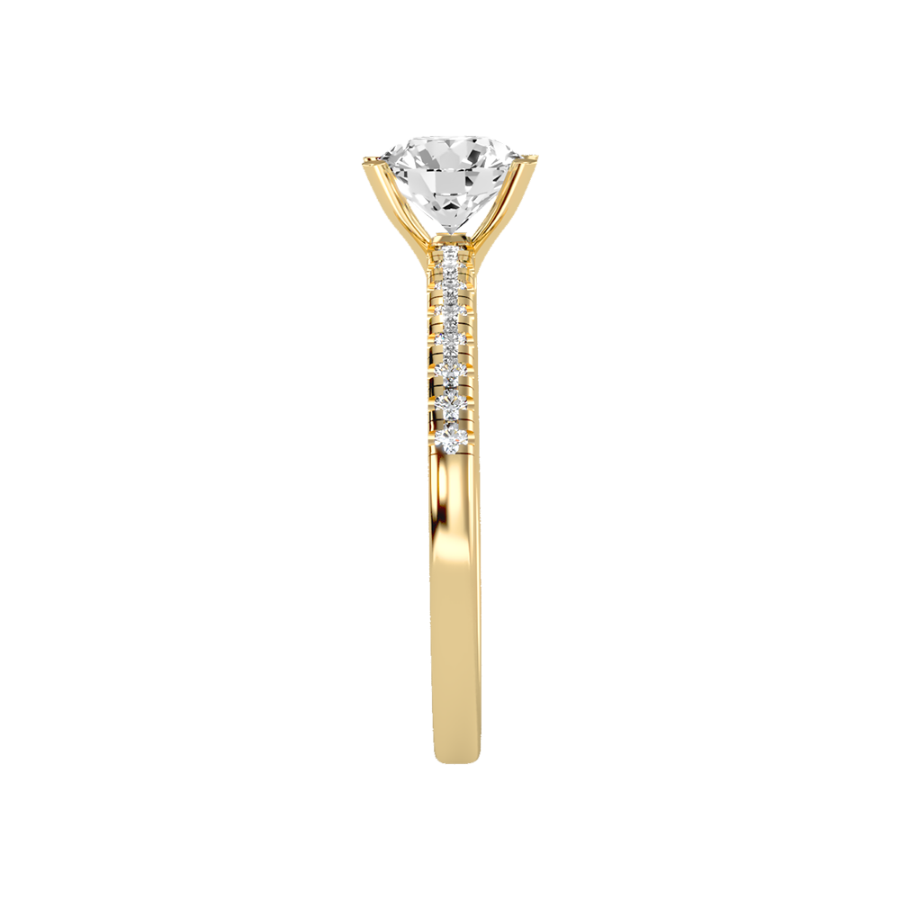 Classic Solitaire Ring In 925 Sterling Silver - Twelve