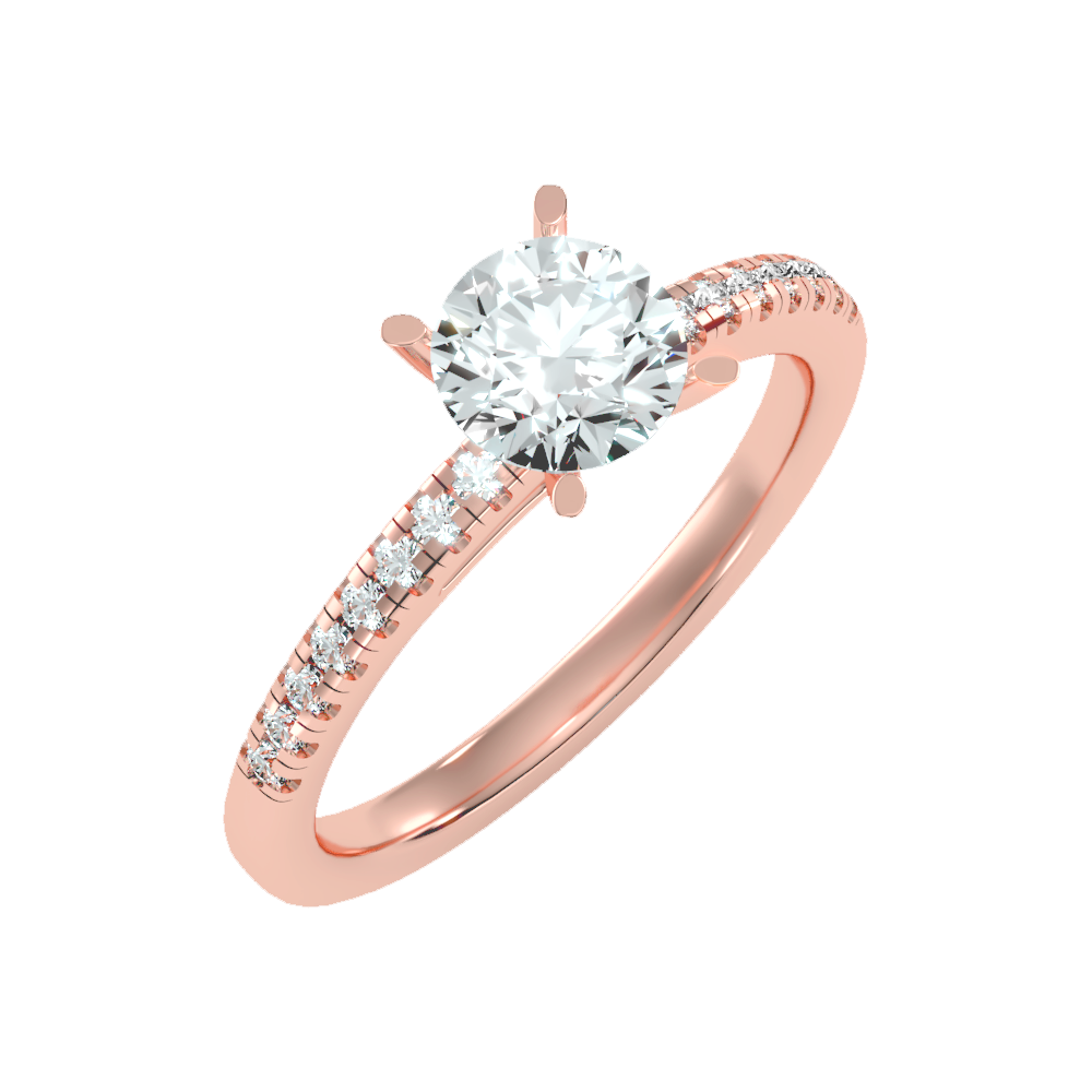Classic Solitaire Ring In 925 Sterling Silver - Six