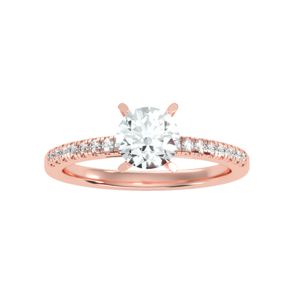 Classic Solitaire Ring In 925 Sterling Silver - Eight