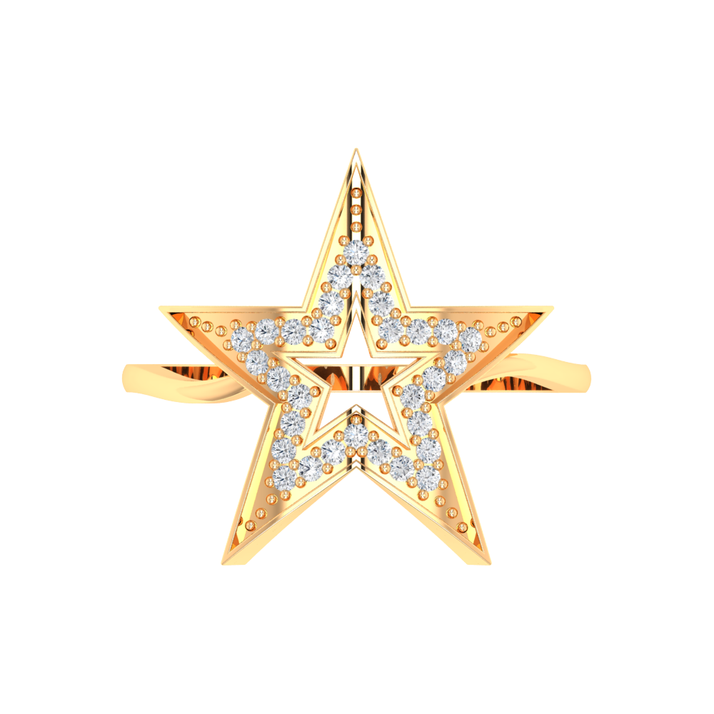 Classy Star Band In 925 Sterling Silver - Eleven