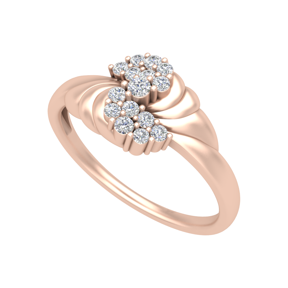 Classy Diamond Band In 925 Sterling Silver - One