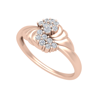 Classy Diamond Band In 925 Sterling Silver - One