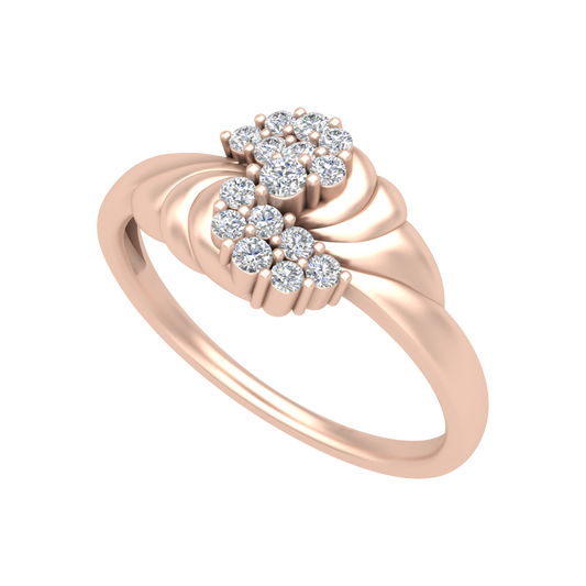 Classy Diamond Band In 925 Sterling Silver - One