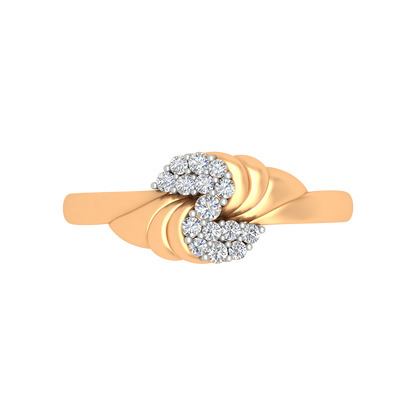 Classy Diamond Band In 925 Sterling Silver - Ten