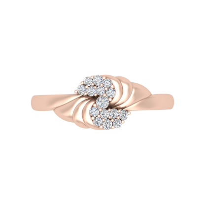 Classy Diamond Band In 925 Sterling Silver - Two