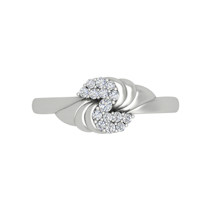 Classy Diamond Band In 925 Sterling Silver - Six