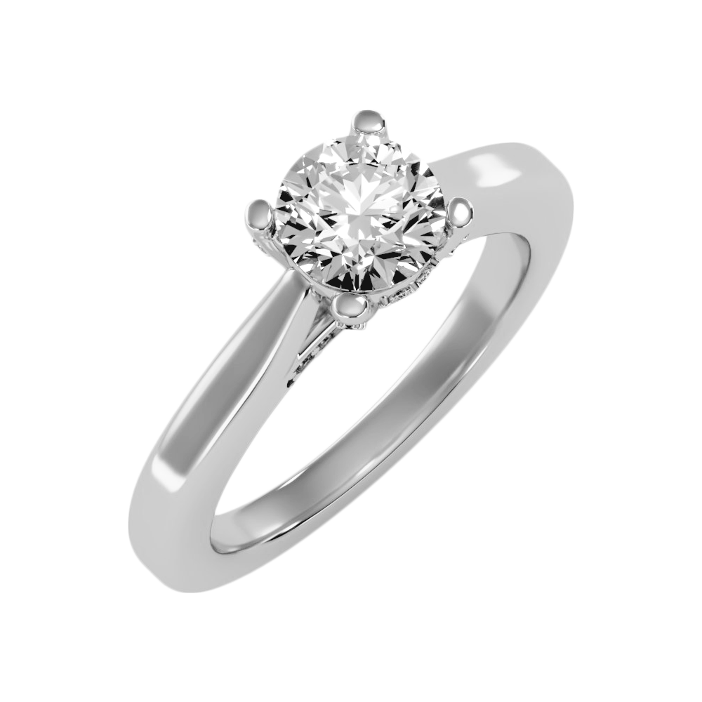 Classy Diamond Ring In 925 Sterling Silver - Two