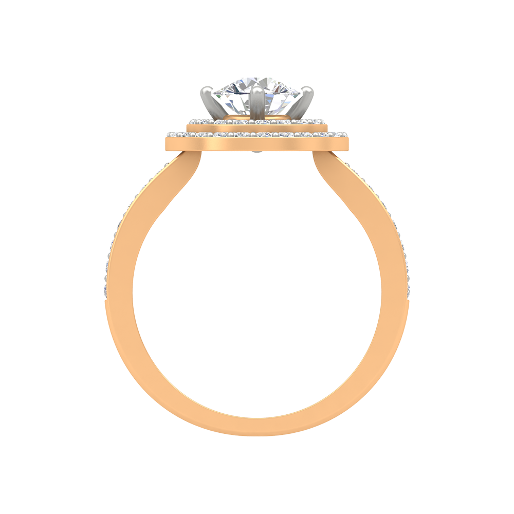 Classy Halo Solitaire Ring - Twelve