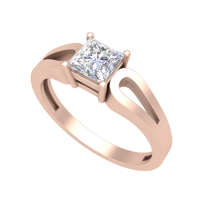 Classy Loop Solitaire Ring - One