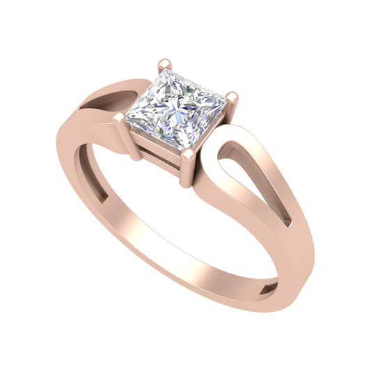 Classy Loop Solitaire Ring - One