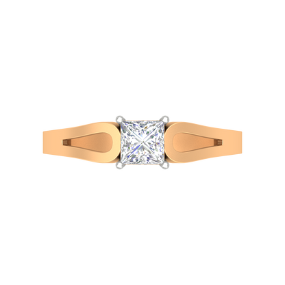 Classy Loop Solitaire Ring In 925 Sterling Silver - Ten