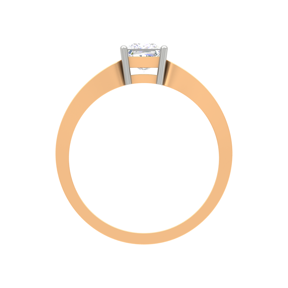 Classy Loop Solitaire Ring In 925 Sterling Silver - Twelve