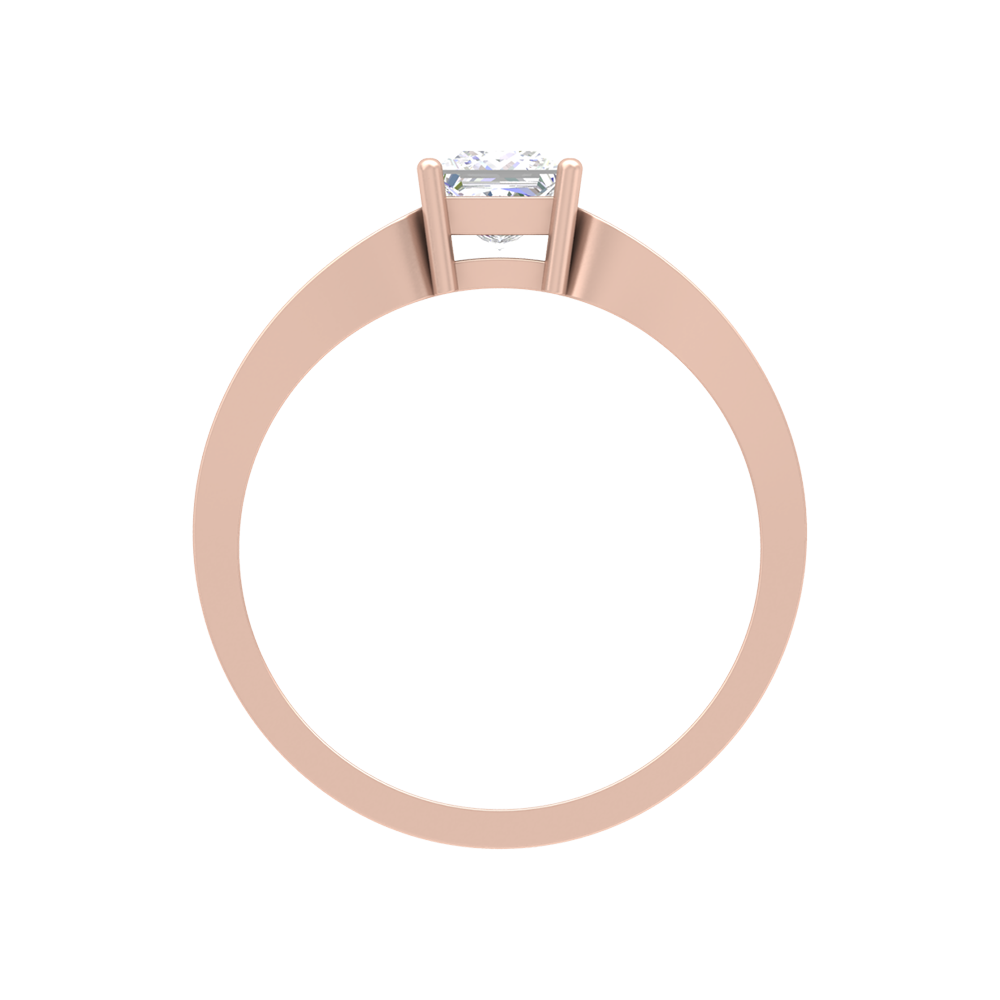 Classy Loop Solitaire Ring In 925 Sterling Silver - Two