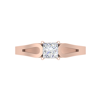 Classy Loop Solitaire Ring In 925 Sterling Silver - Three