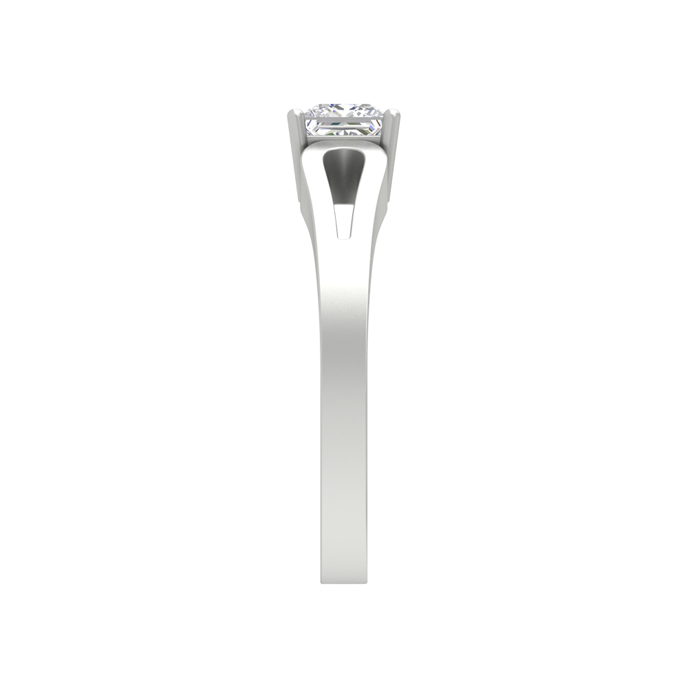 Classy Loop Solitaire Ring In 925 Sterling Silver - Seven