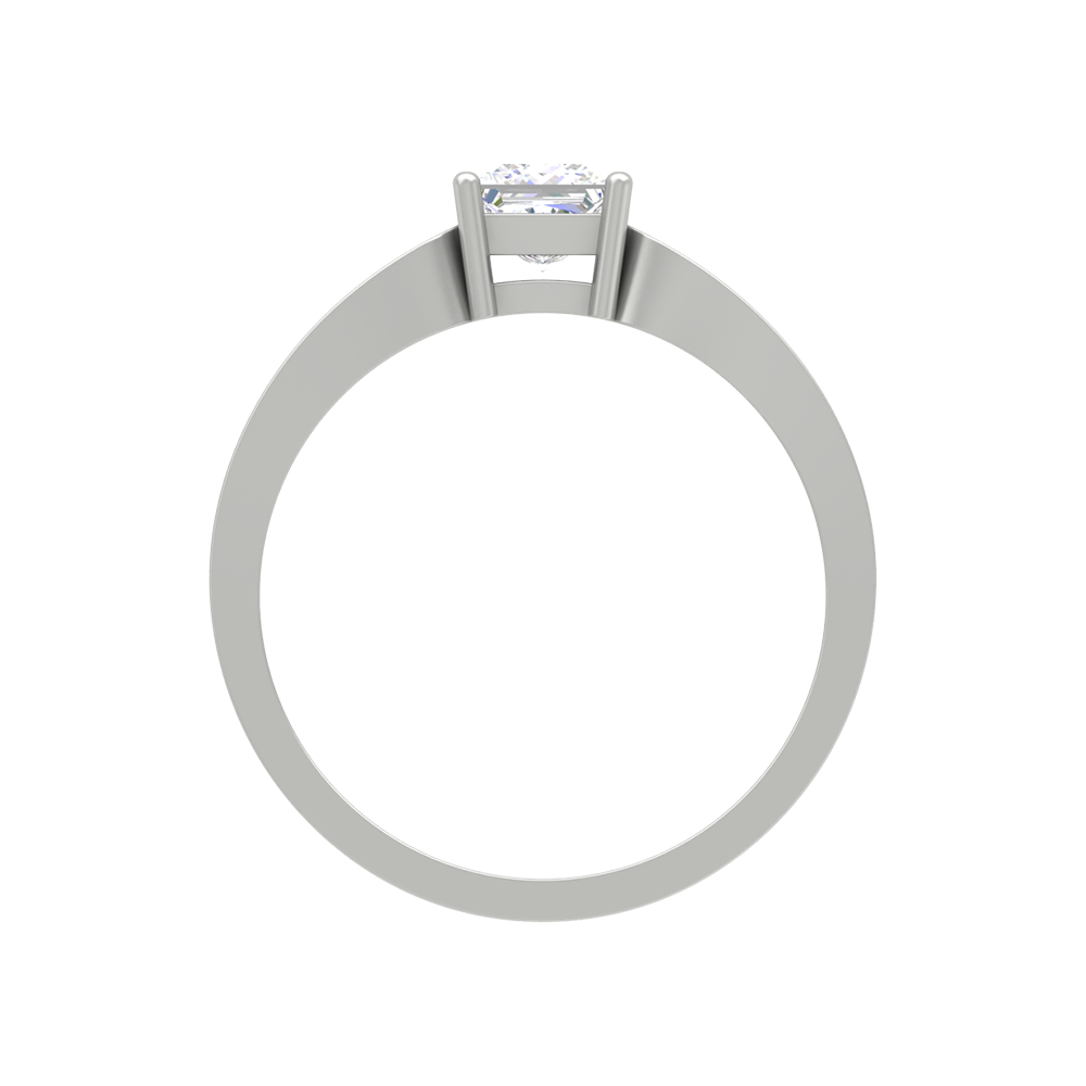 Classy Loop Solitaire Ring In 925 Sterling Silver - Eight
