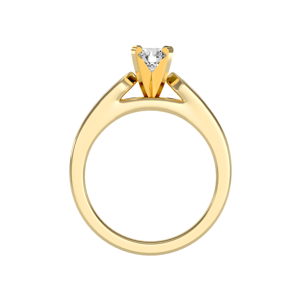 Clever Solitaire Ring In 925 Sterling Silver - Ten