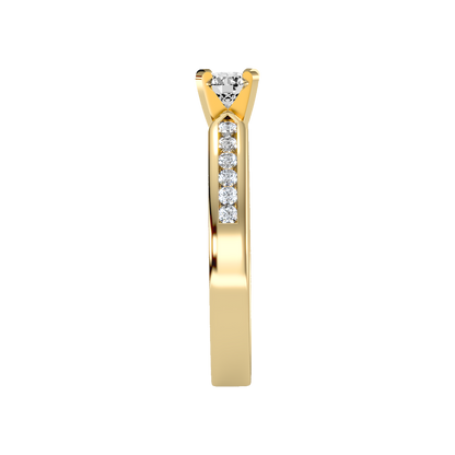 Clever Solitaire Ring In 925 Sterling Silver - Twelve