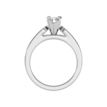 Clever Solitaire Ring In 925 Sterling Silver - Two
