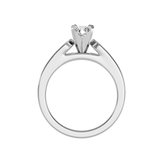 Clever Solitaire Ring In 925 Sterling Silver - Two