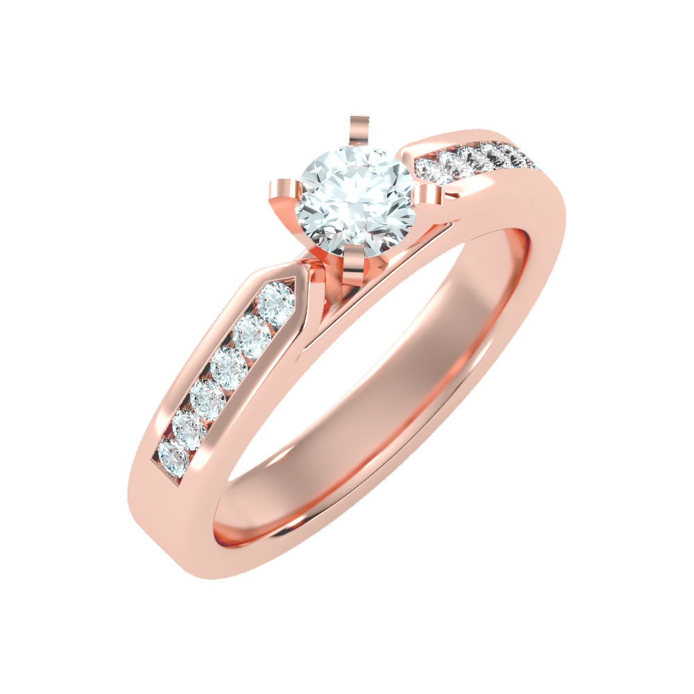 Clever Solitaire Ring In 925 Sterling Silver - Five
