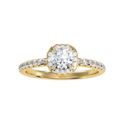Clotish Halo Ring In 925 Sterling Silver - Ten