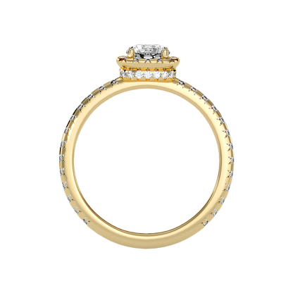 Clotish Halo Ring In 925 Sterling Silver - Twelve