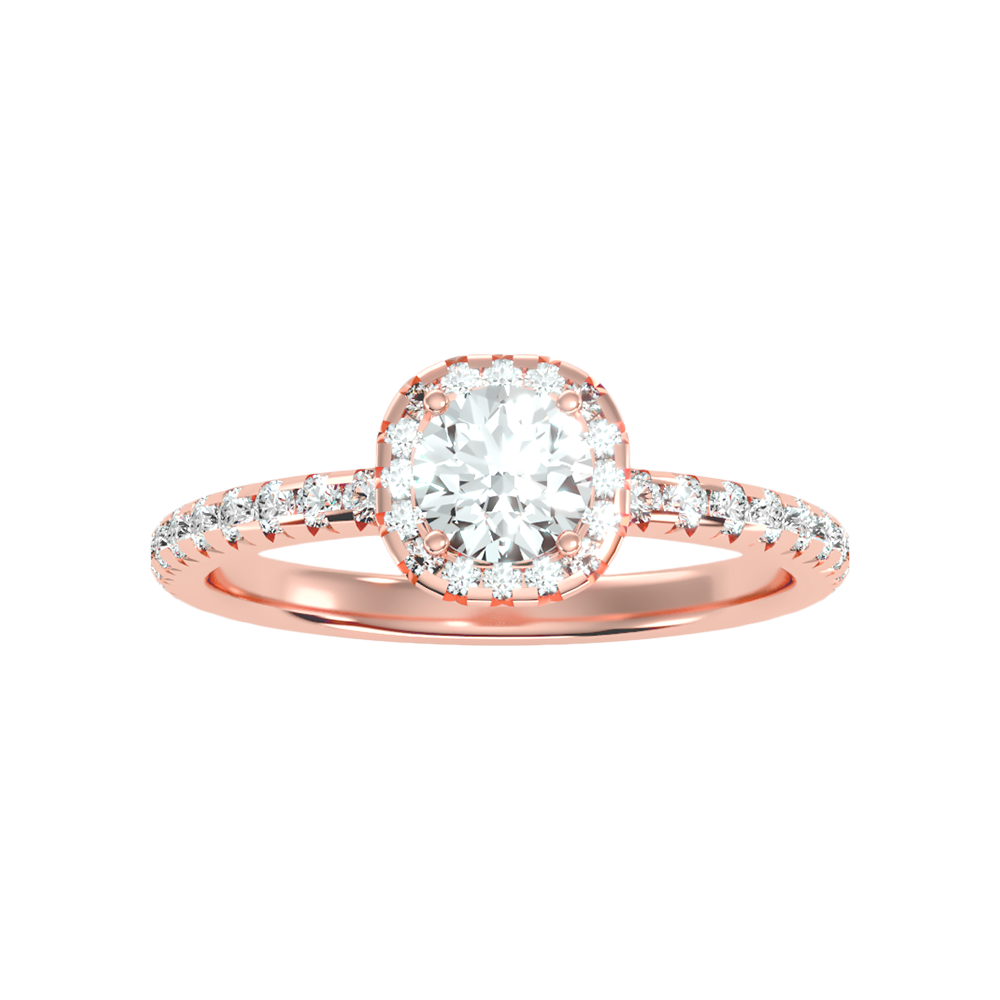 Clotish Halo Ring In 925 Sterling Silver - Three