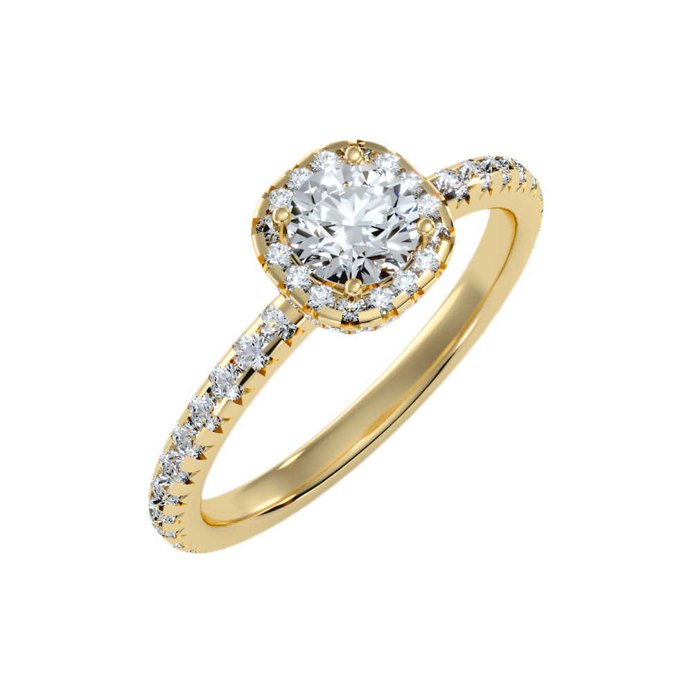 Clotish Halo Ring In 925 Sterling Silver - Nine