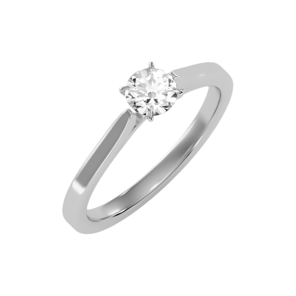 Cloud Classic Solitaire Ring In 925 Sterling Silver - One
