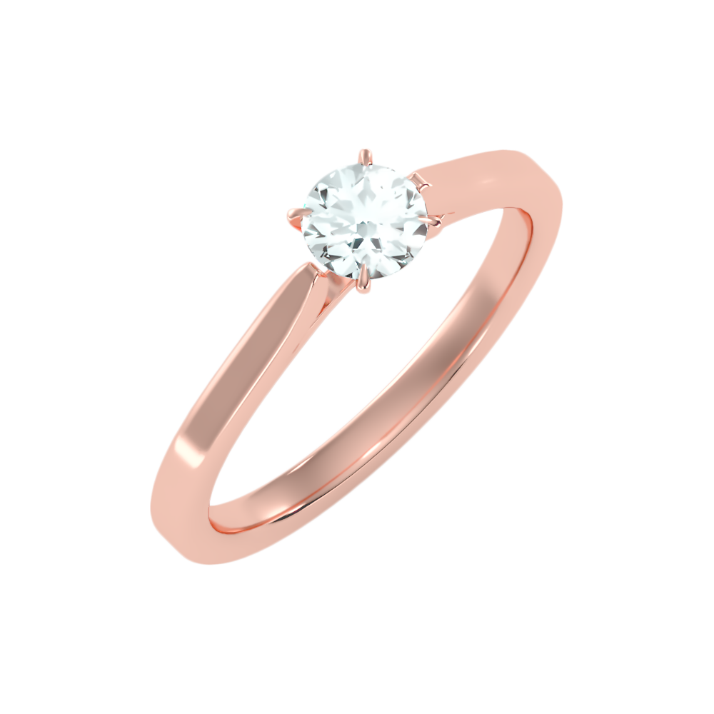 Cloud Classic Solitaire Ring In 925 Sterling Silver - Five