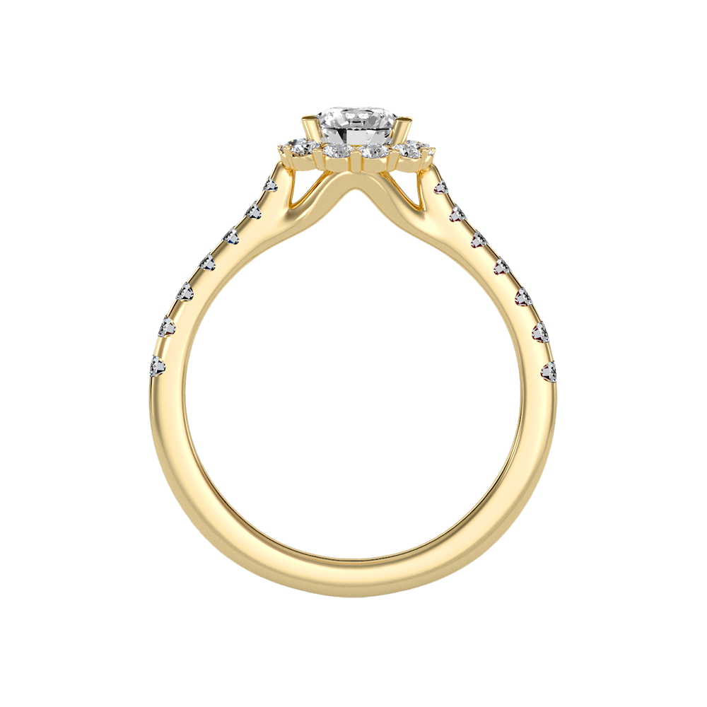 Cocktail Classic Halo Diamond Engagement Ring - Thirteen