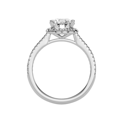 Comely Halo Solitaire Ring - Two