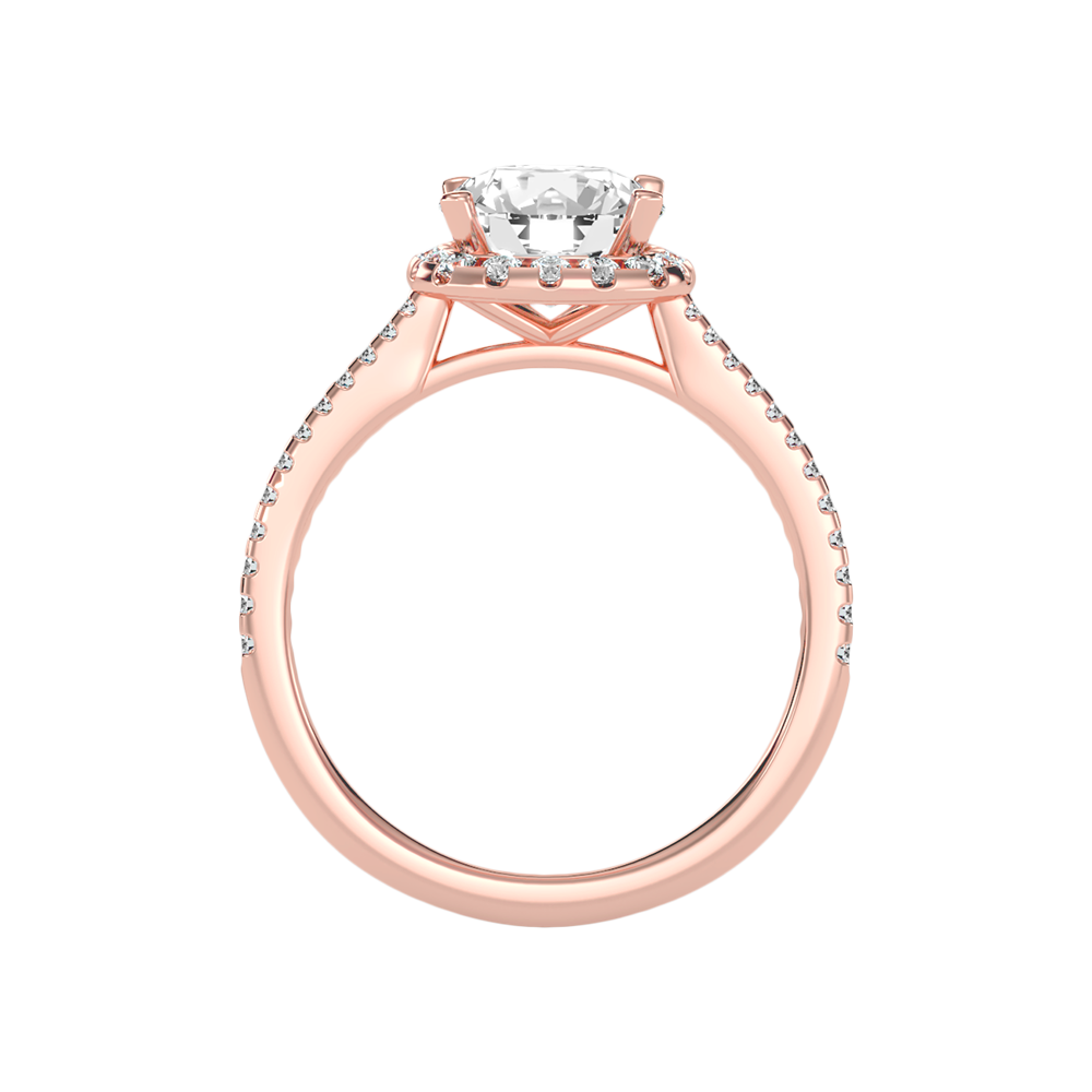 Comely Halo Solitaire Ring - Eight