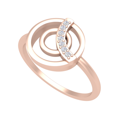 Concentric Circle Diamond Ring - Two