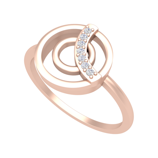 Concentric Circle Diamond Ring - Two