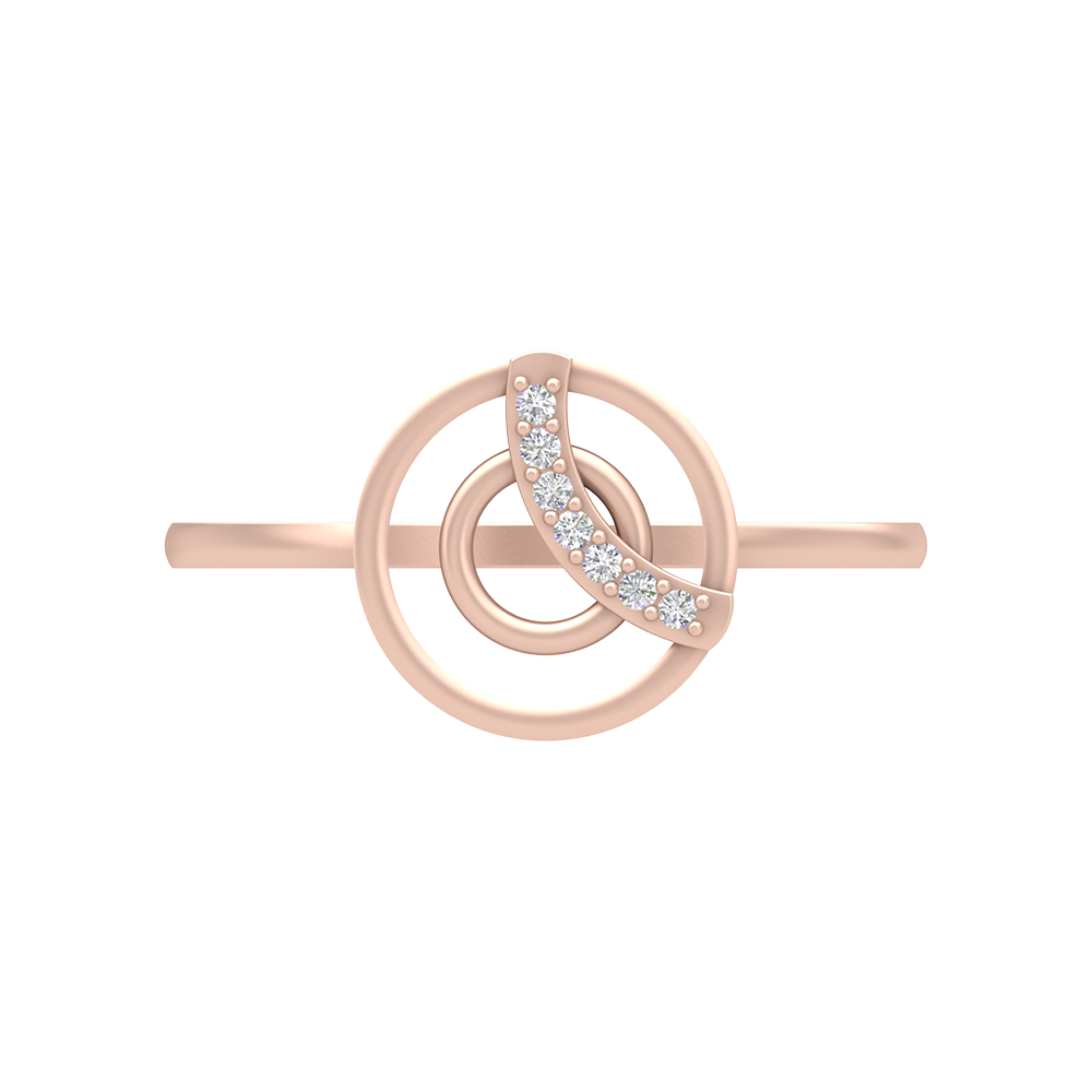 Concentric Circle Diamond Ring - Three