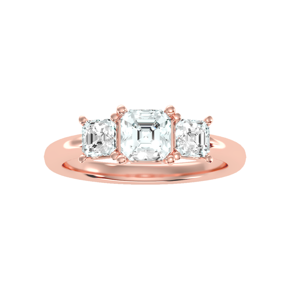 Conflate Three Stone Diamond Engagement Ring - Two