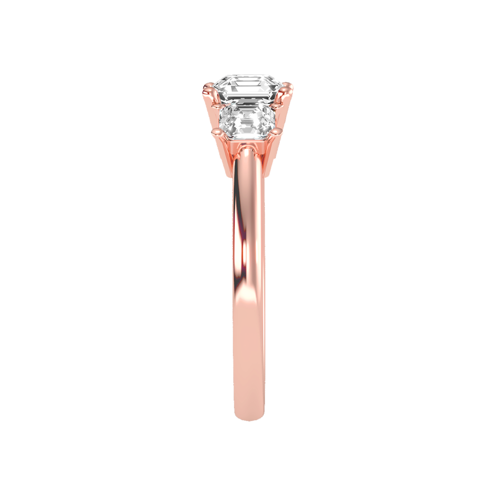 Conflate Three Stone Diamond Engagement Ring - Three
