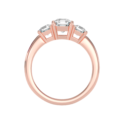 Conflate Three Stone Diamond Engagement Ring - Four