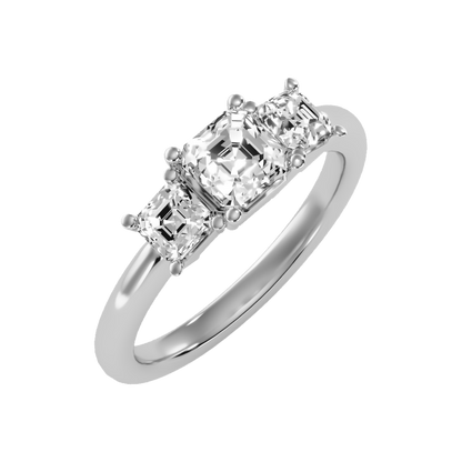 Conflate Three Stone Diamond Engagement Ring - Five
