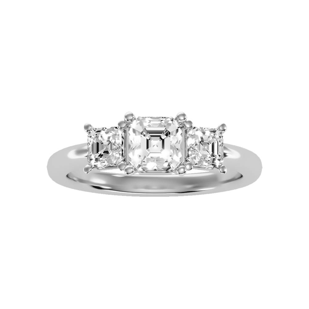 Conflate Three Stone Diamond Engagement Ring - Six