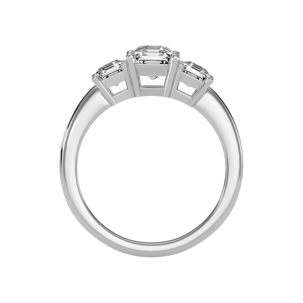 Conflate Three Stone Diamond Engagement Ring - Eight