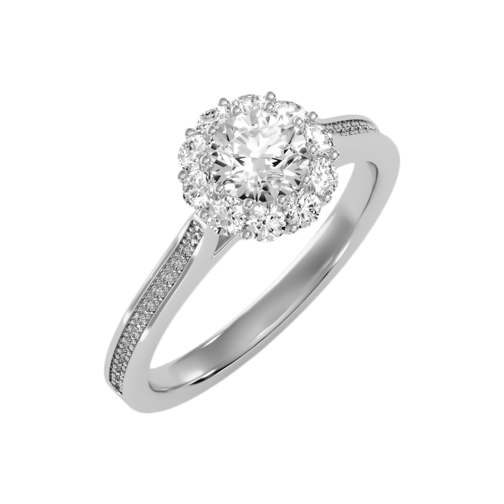 Congenial Diamond Ring In 925 Sterling Silver - Five